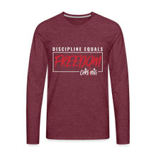 Load image into Gallery viewer, CHRSTRNG Men&#39;s Premium Long Sleeve T-Shirt - heather burgundy