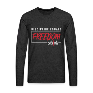 CHRSTRNG Men's Premium Long Sleeve T-Shirt - charcoal grey