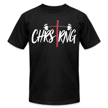 Load image into Gallery viewer, CHRSTRNG Unisex Jersey T-Shirt by Bella + Canvas - black