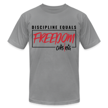 Load image into Gallery viewer, CHRSTRNG Discipline-Freedom Unisex Jersey T-Shirt by Bella + Canvas - slate