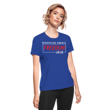 Load image into Gallery viewer, CHRSTRNG Women&#39;s Moisture Wicking Performance T-Shirt - royal blue