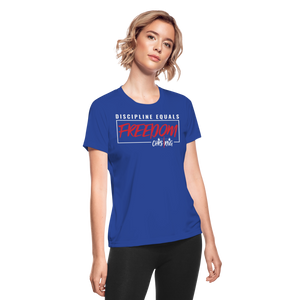 CHRSTRNG Women's Moisture Wicking Performance T-Shirt - royal blue