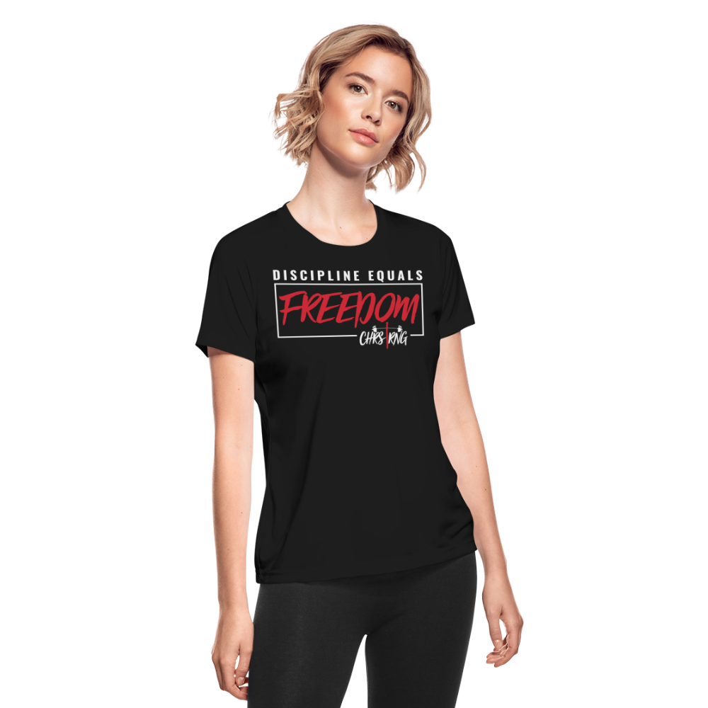 CHRSTRNG Women's Moisture Wicking Performance T-Shirt - black