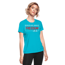 Load image into Gallery viewer, CHRSTRNG Women&#39;s Moisture Wicking Performance T-Shirt - turquoise