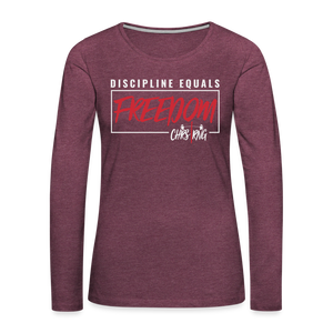 CHRSTRNG Women's Premium Long Sleeve T-Shirt - heather burgundy