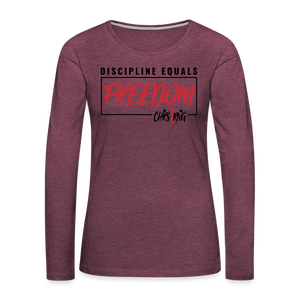 CHRSTRNG Women's Premium Long Sleeve T-Shirt - heather burgundy