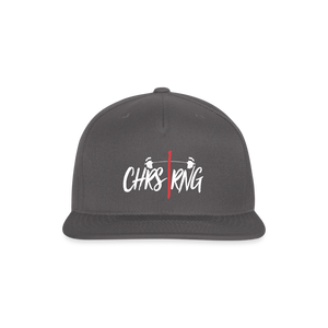 CHRSTRNG Snapback Baseball Cap - dark grey